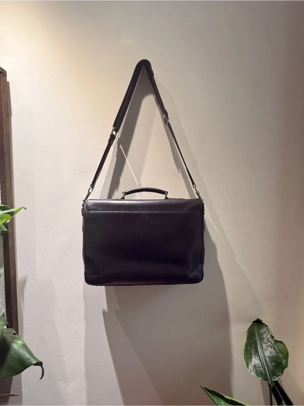 Coach Metropolitan 71899 Black Leather Messenger Bag Briefcase